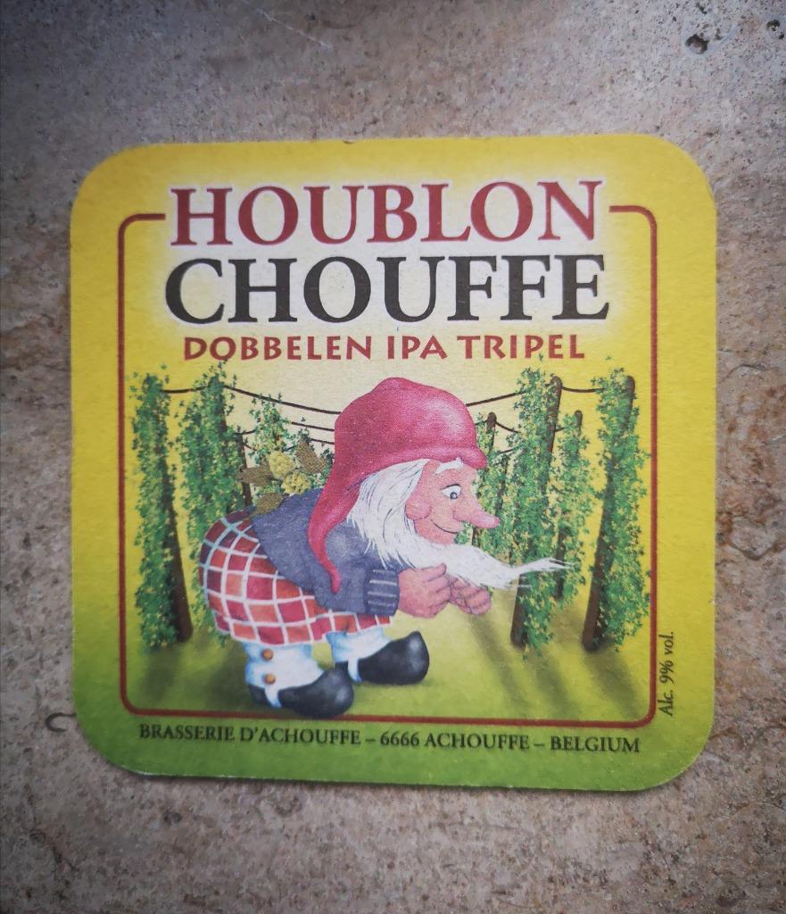 Bierviltje Chouffe met beide kanten bedrukt, Ophalen of Verzenden