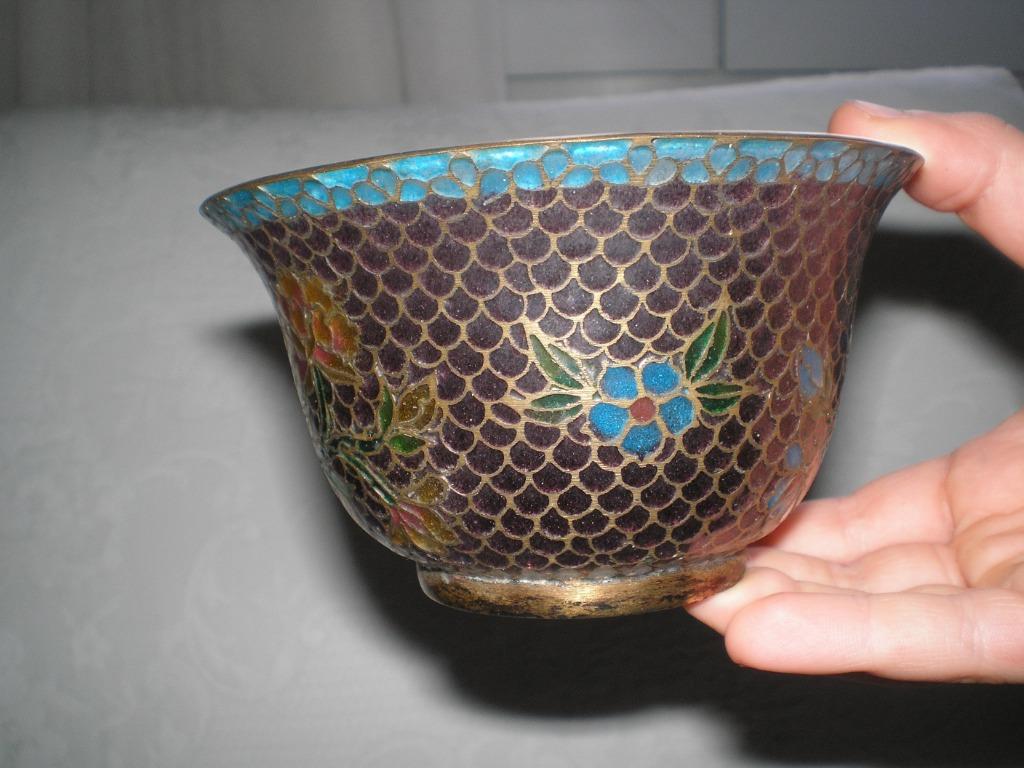 Chinese bol "plique à jour " circa 1950/60s, Ophalen of Verzenden