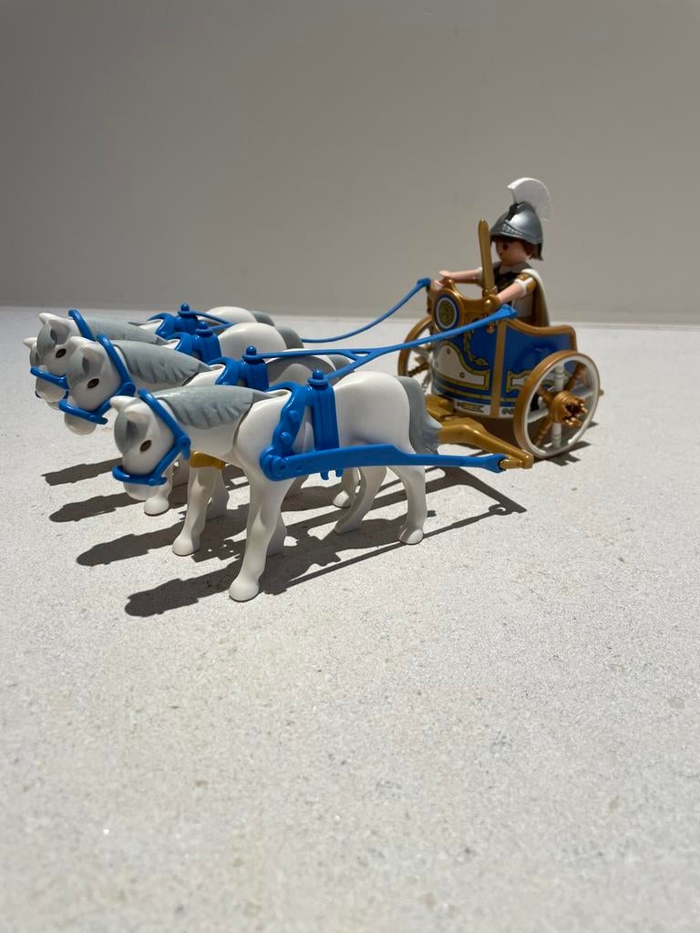 Playmobil char romain 4 chevaux 4274, Enlèvement, Comme neuf