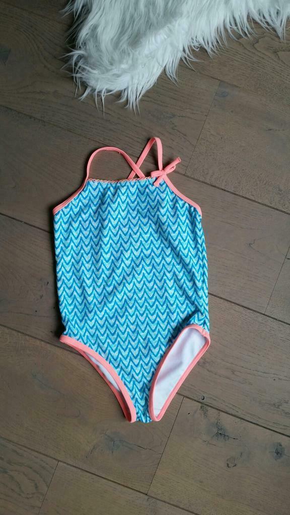 Maat 110 : badpak lichtblauw met roze bandjes JBC nieuw, Kinderen en Baby's, Kinderkleding | Kinder-zwemkleding, Meisje, Badpak