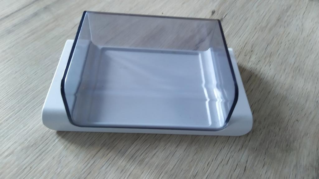 Witte plastic botervloot met doorzichtig deksel, Ophalen of Verzenden