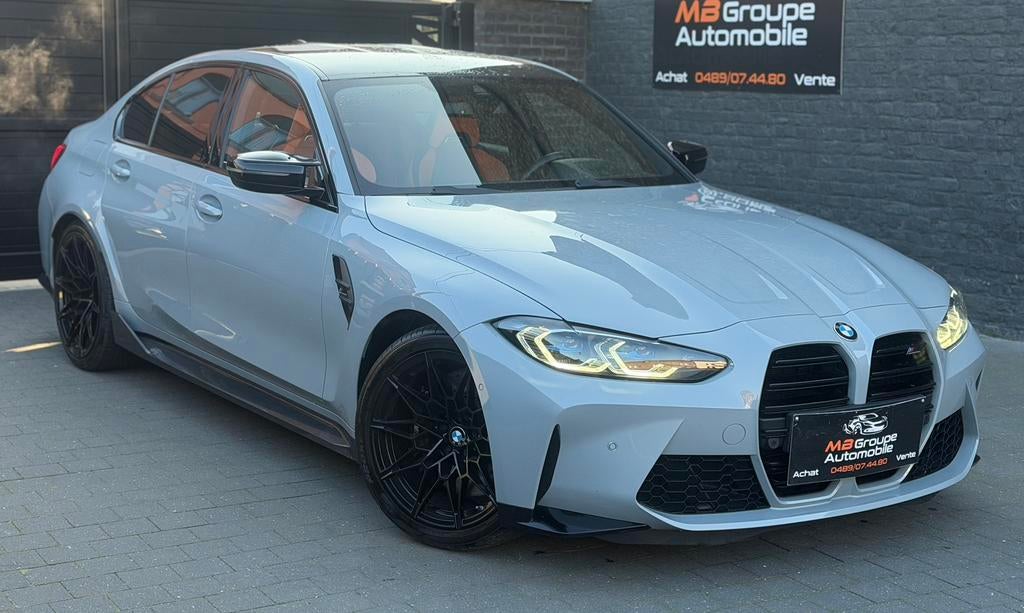 BMW M3 Compétition / Harman Kardon / Carbone / tête haute, Cuir, Argent ou Gris, Achat, 375 kW