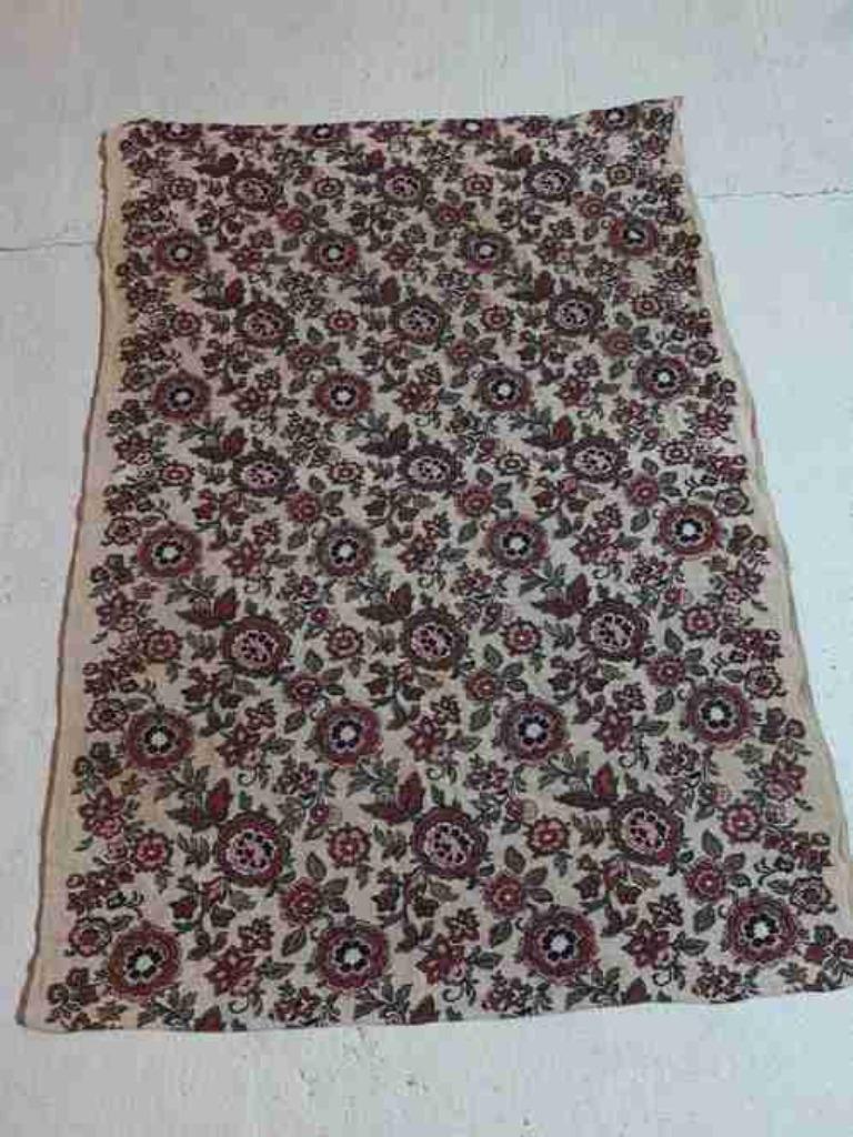 Grand foulard plaid bloemen 176/125, Maison & Meubles, Enlèvement ou Envoi, Utilisé