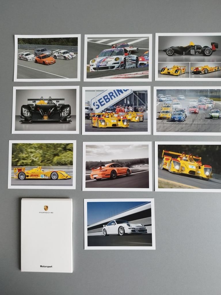 Pochette de 10 cartes postales Porsche neuves, Collections, Enlèvement ou Envoi, 1980 à nos jours, Non affranchie