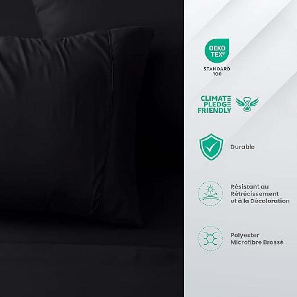 Literie Utopia | 180 x 200 | Linge de lit | Noir | Nouveau, Neuf, -, -, Utopia bedding
