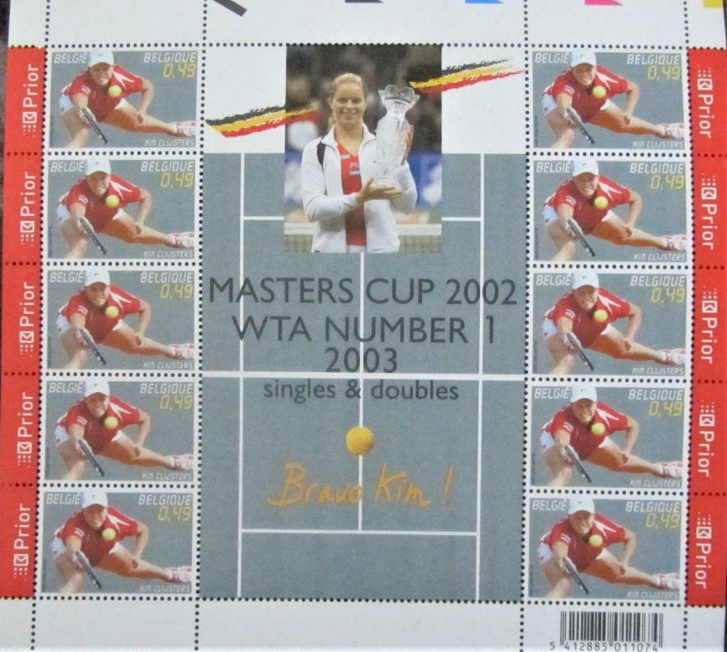 POSTZEGELS BELGIË- TENNIS-  KIM CLIJSTERS **  VOLLEDIG VEL, Enlèvement ou Envoi, Non oblitéré, Sport