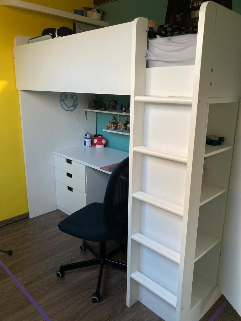 Hoogslaper met bureau 'Smastad' (Ikea), Ophalen, Gebruikt, Hoogslaper