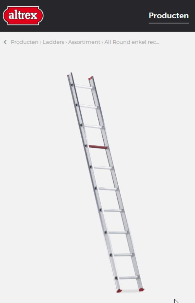ladder Altrex rechte ladder, Enlèvement, Neuf, Échelle, 2 à 4 mètres