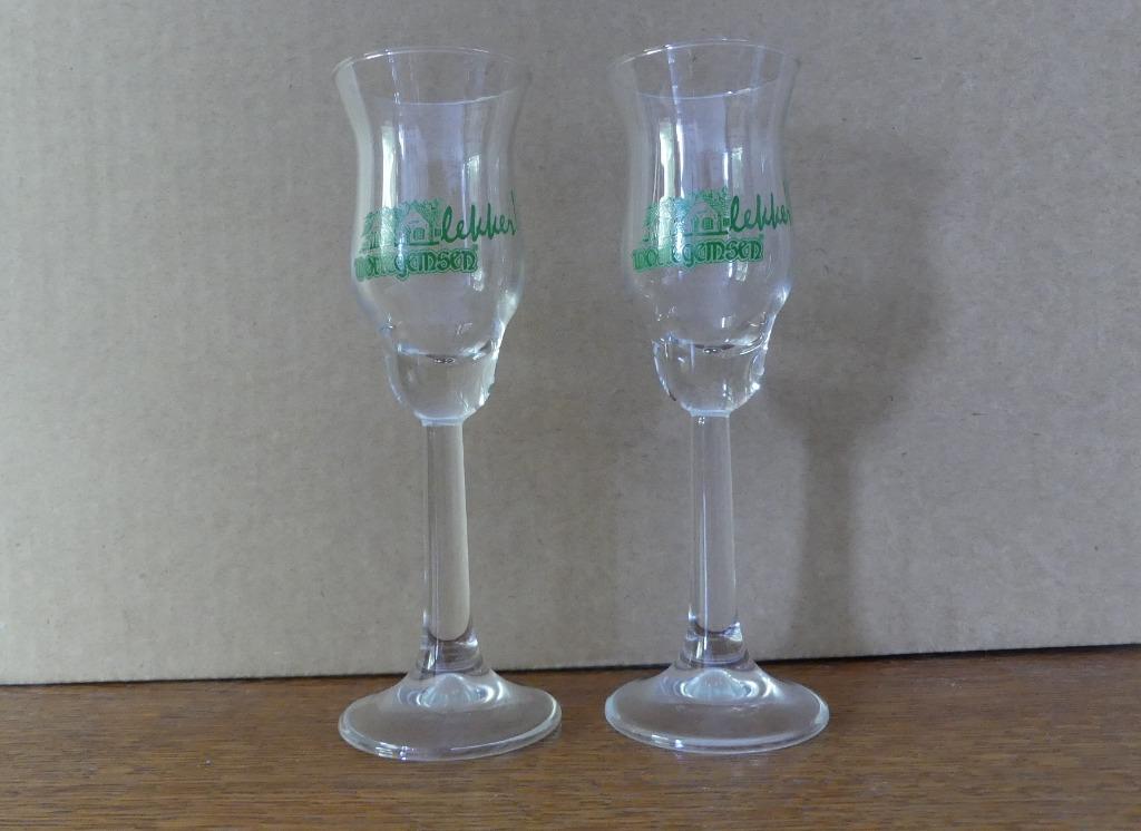 2 glazen Wortegemsen, Verzamelen, Ophalen of Verzenden, Zo goed als nieuw, Borrel- of Shotglas