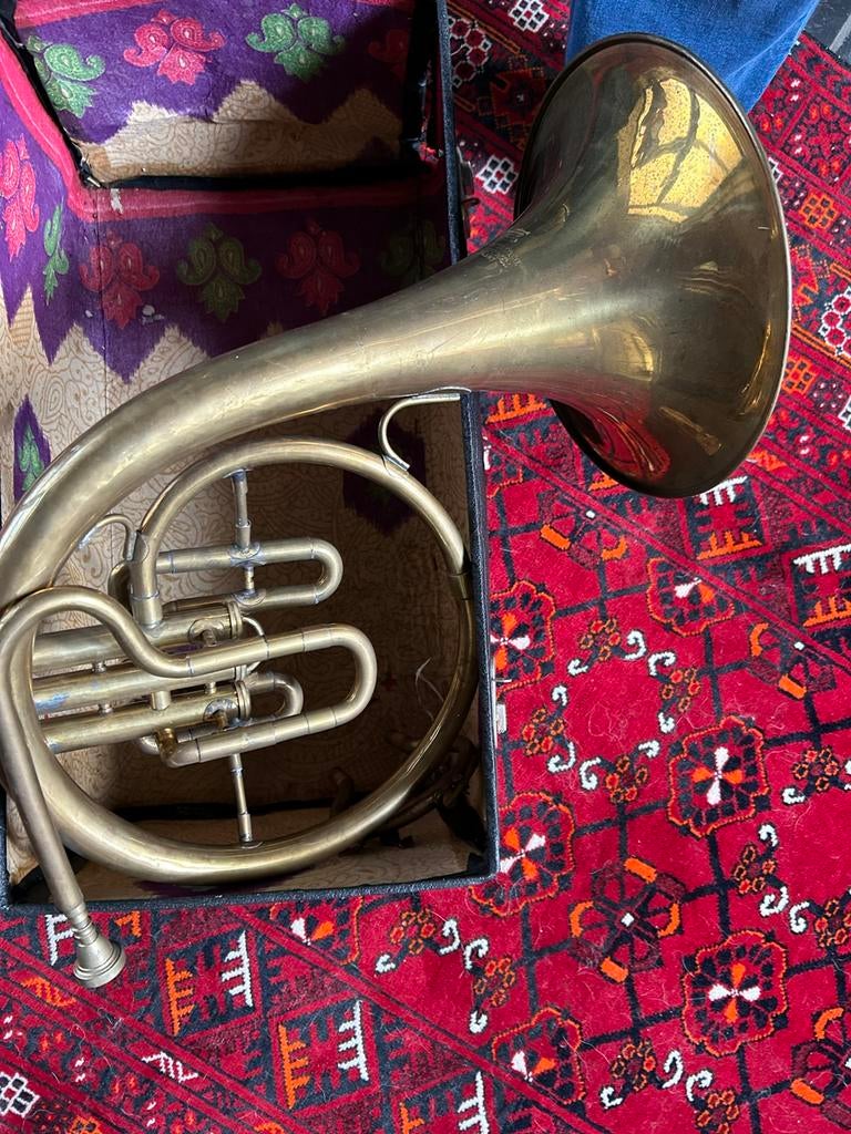 Oud koperen blaasinstrument, Ophalen, Gebruikt, Overige typen, Met koffer