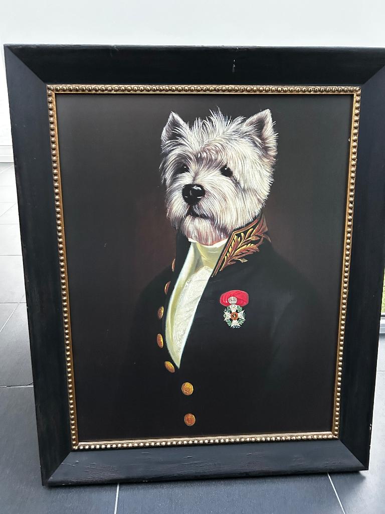 Schilderij hond, Ophalen