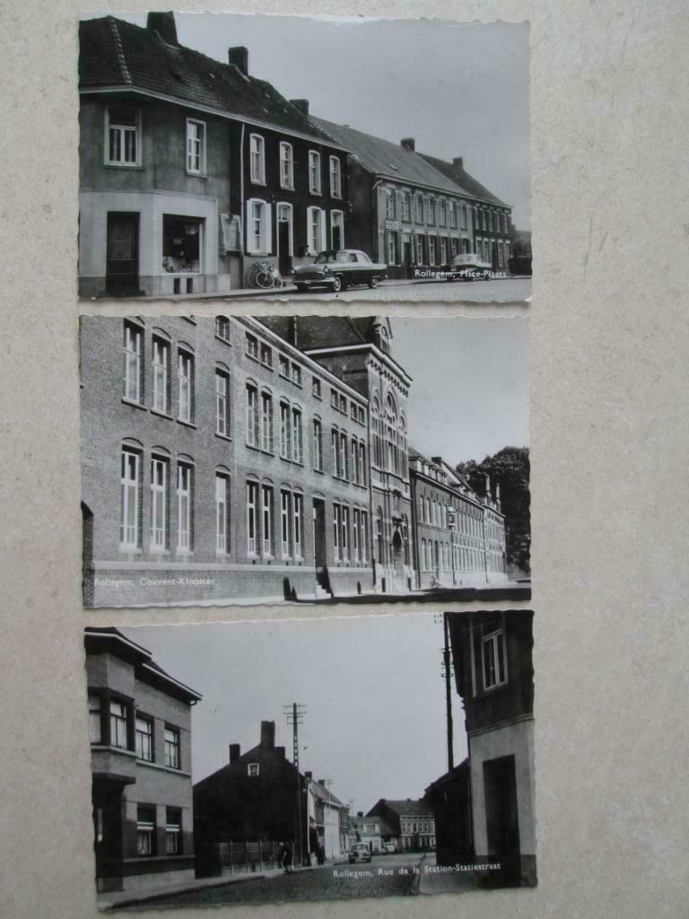 3 oude postkaarten van Rollegem (West-Vl), Envoi