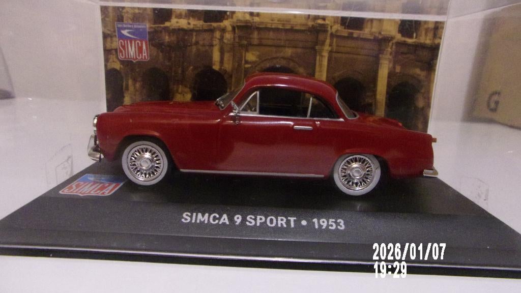 SIMCA COLLECTION 1/43.9 SPORT 53 EXC.ETAT., Ophalen of Verzenden, Gebruikt, Auto, Overige merken