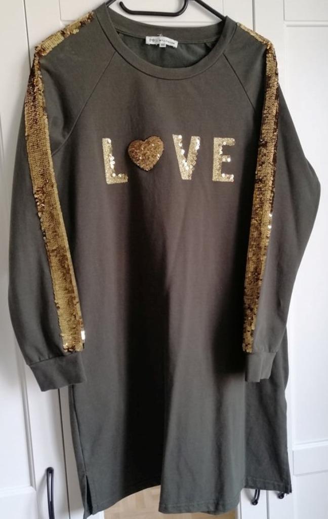 Groene jurk met gouden pailletten Millenium M, Kleding | Dames, Ophalen of Verzenden