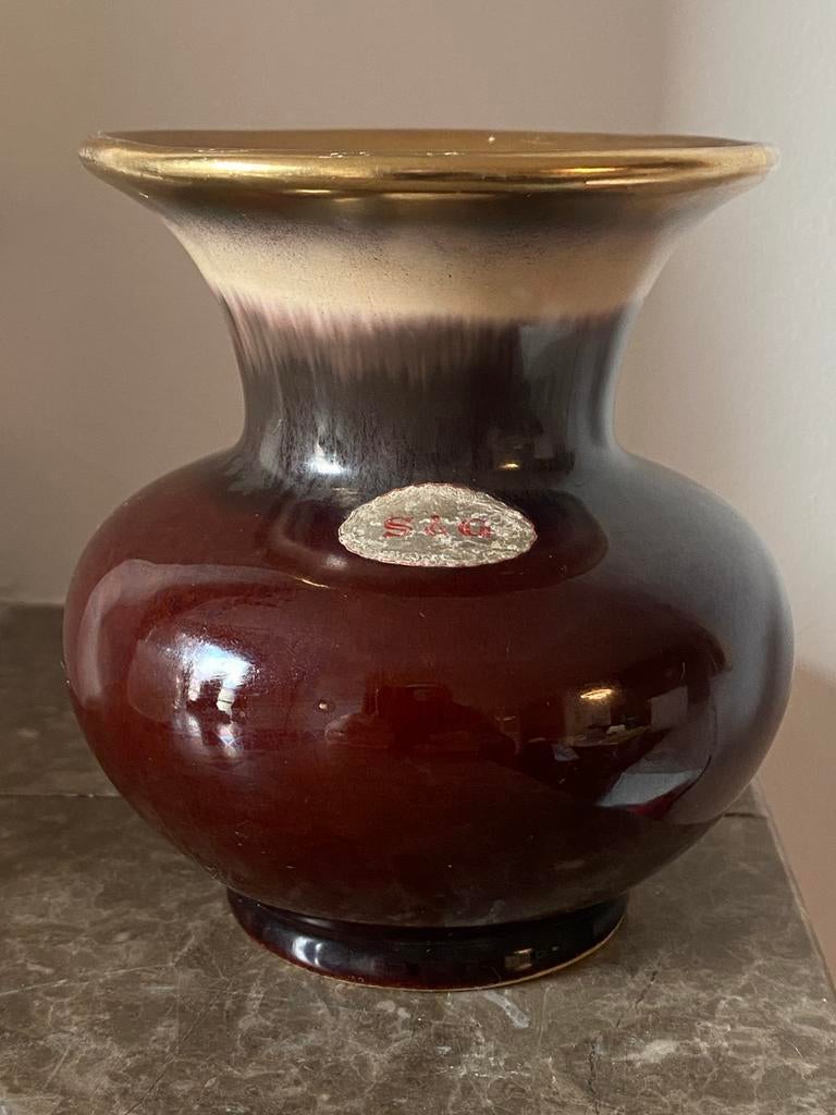 Vintage West Germany SG keramische vaas, Antiek en Kunst, Ophalen of Verzenden