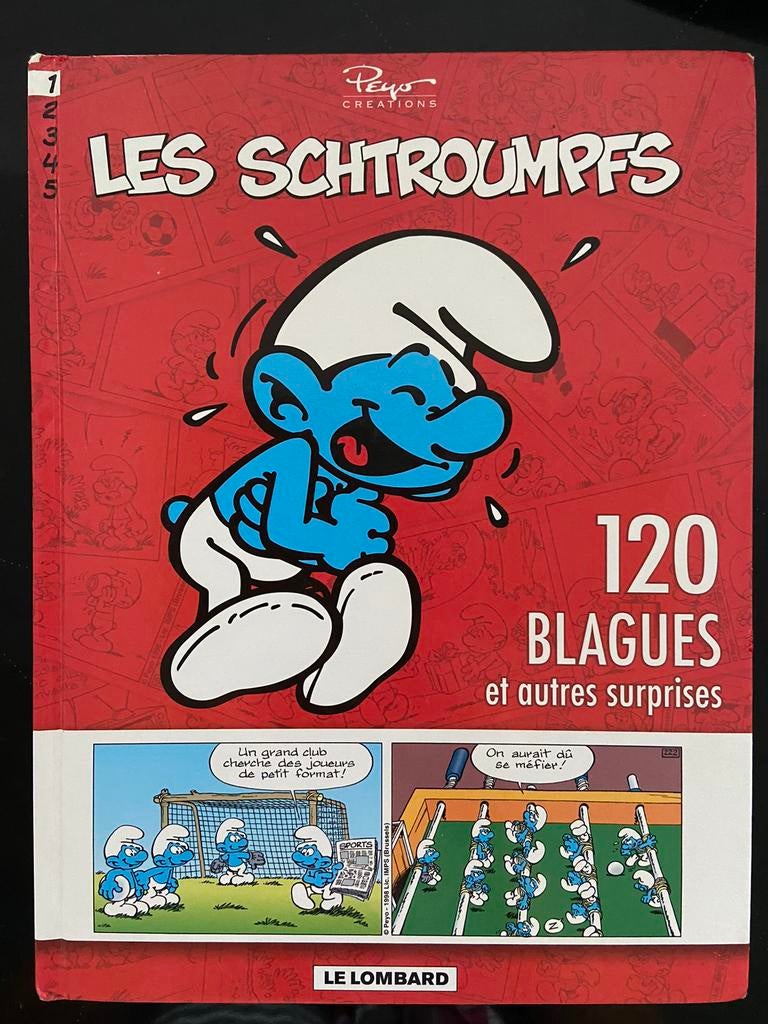 De Smurfen - 120 grappen en andere verrassingen - PEYO, Boeken, Stripverhalen, Gelezen, Peyo, Eén stripboek, Ophalen of Verzenden