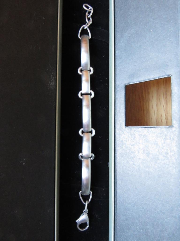 Bracelet de marque Breil en acier, Ophalen of Verzenden, Gebruikt, Zilver, Staal
