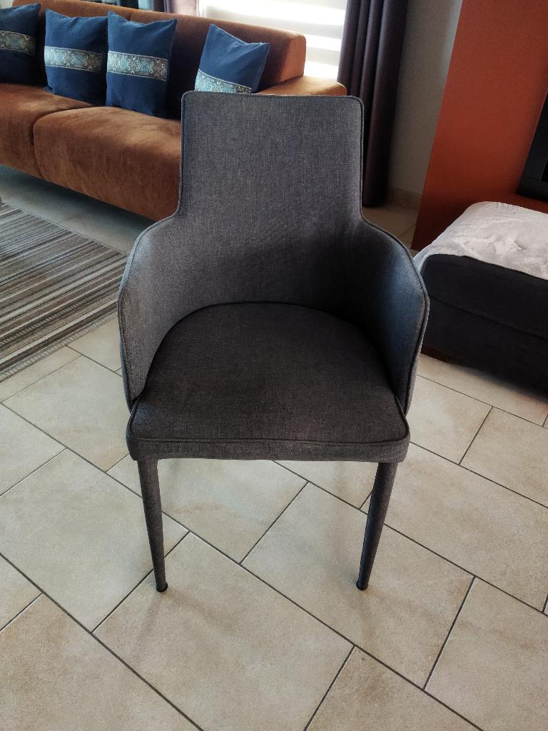 eetkamerstoelen, Gris, Enlèvement, Tissus, Cinq, Six Chaises ou plus