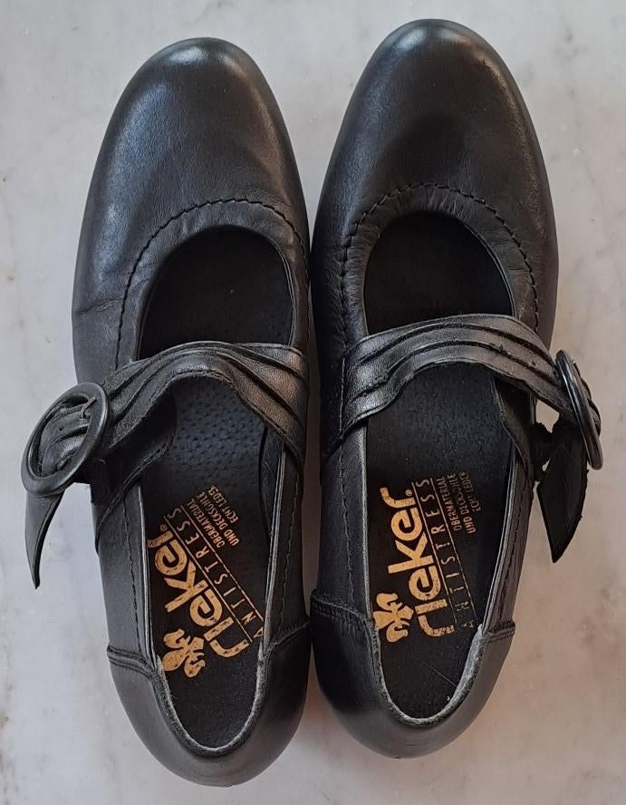 Damesschoenen Rieker Antistress, Schoenen met lage hakken, Zwart, Ophalen of Verzenden, Gedragen