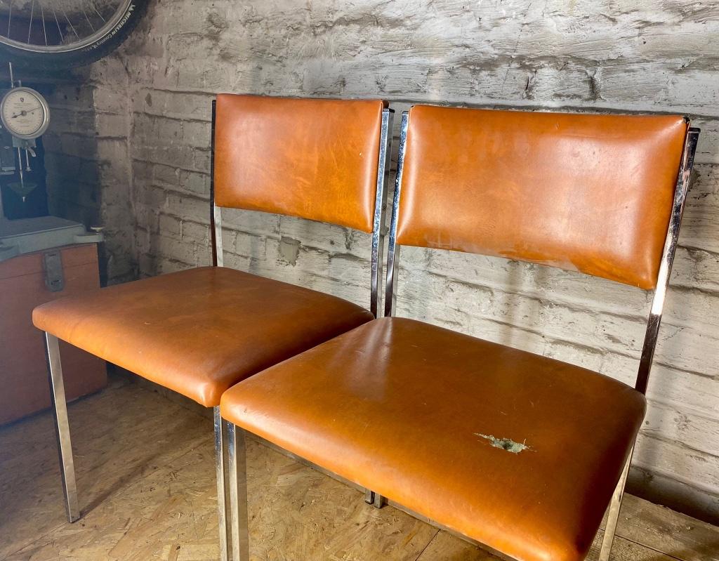vintage cognac stoel, Ophalen, Gebruikt, Twee, Overige kleuren