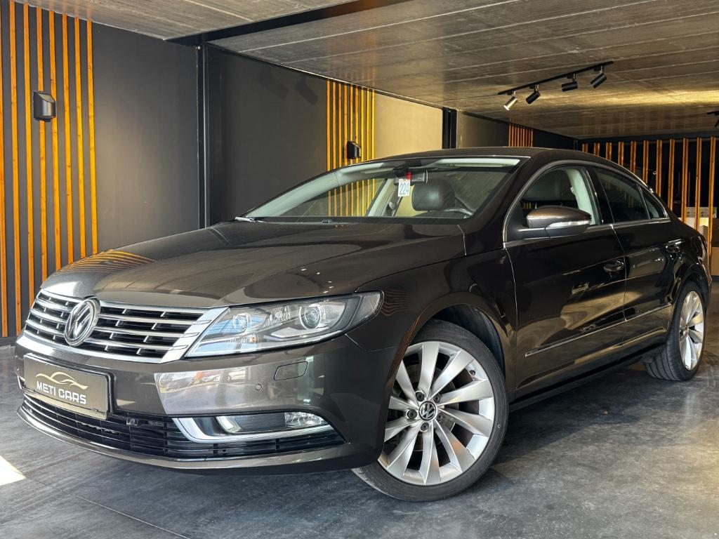 Volkswagen Passat CC 2.0 CR TDi BMT DSG | Xenon | Stoelverwa, Auto's, Euro 5, 139 g/km, Zwart, Bruin