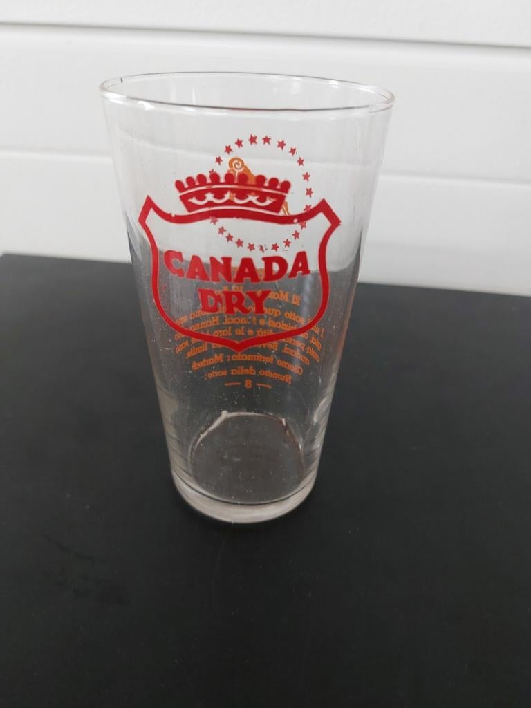Oud Canada dry limonade glas, Verzamelen, Ophalen of Verzenden, Zo goed als nieuw, Frisdrankglas