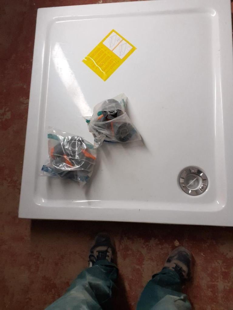 bac de douche  blanc  1m x 0.9m   neuf, Enlèvement, Neuf