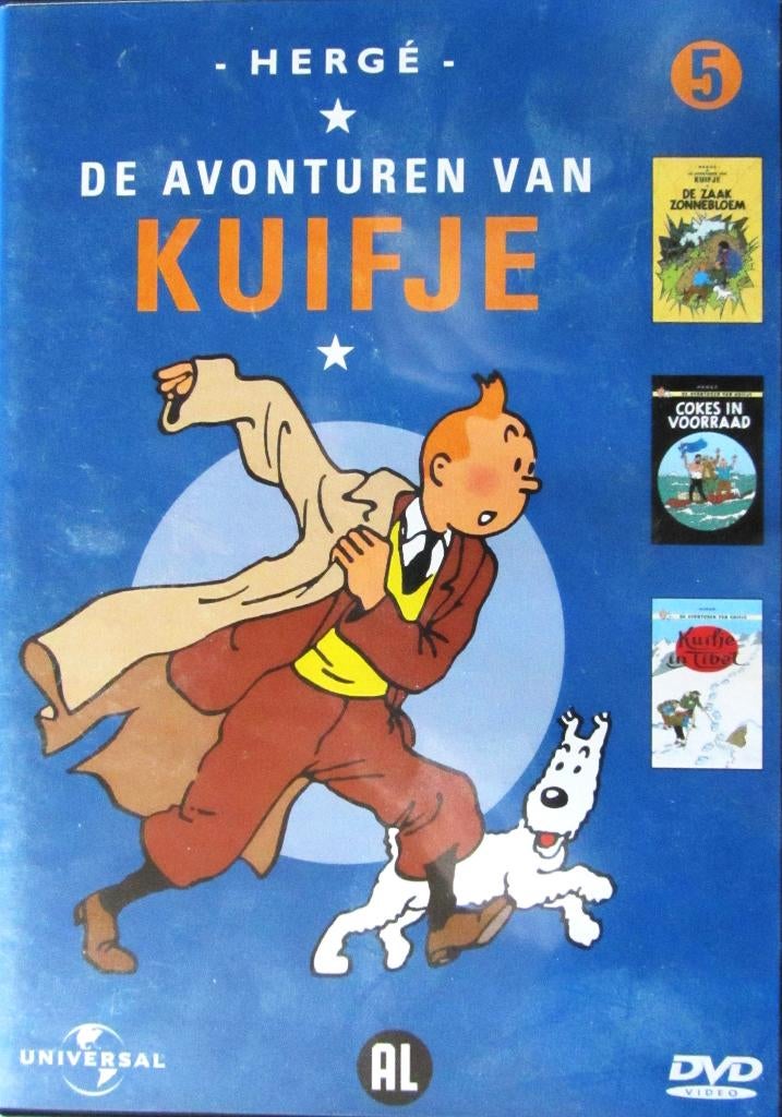 DVD ANNIMATIE- DE AVONTUREN VAN KUIFJE (3 VERHALEN)....., Cd's en Dvd's, Dvd's | Tekenfilms en Animatie, Zo goed als nieuw, Europees