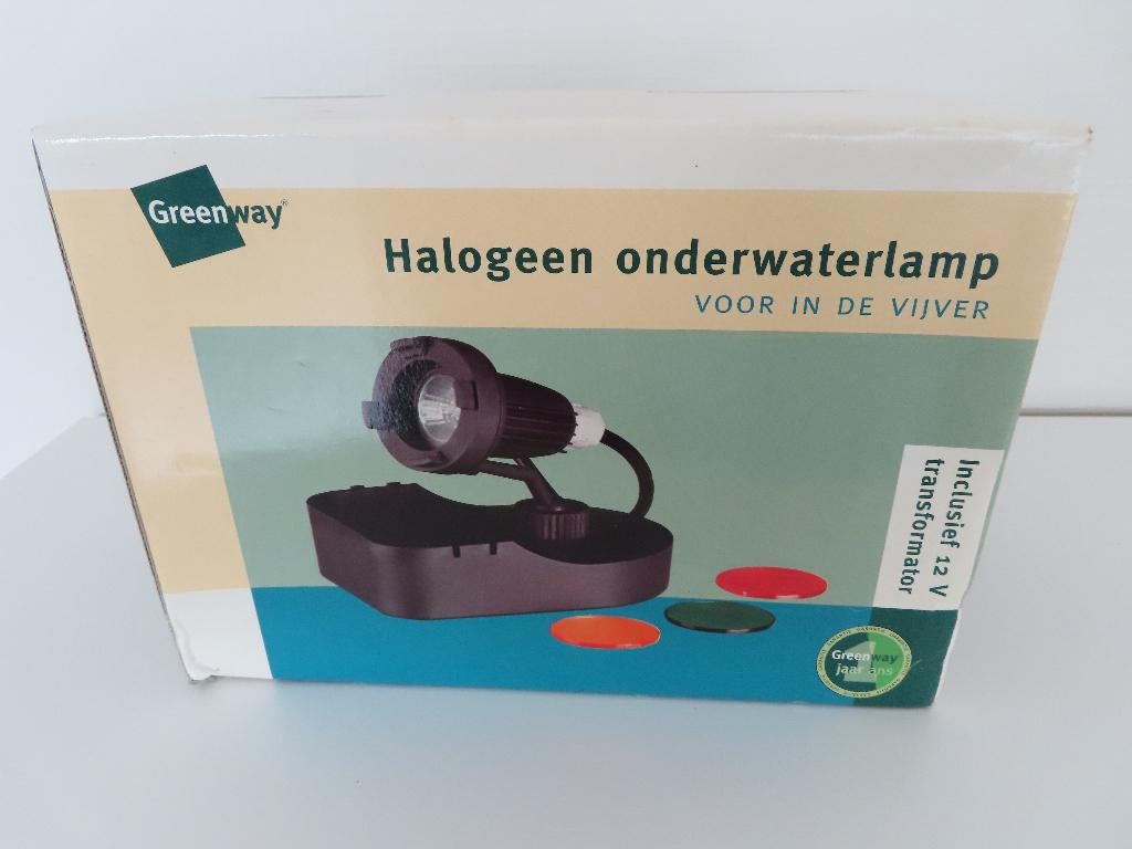 Halogeen onderwaterlamp voor in de vijver, incl 12V transfo, Ophalen of Verzenden, Zo goed als nieuw, Vijververlichting