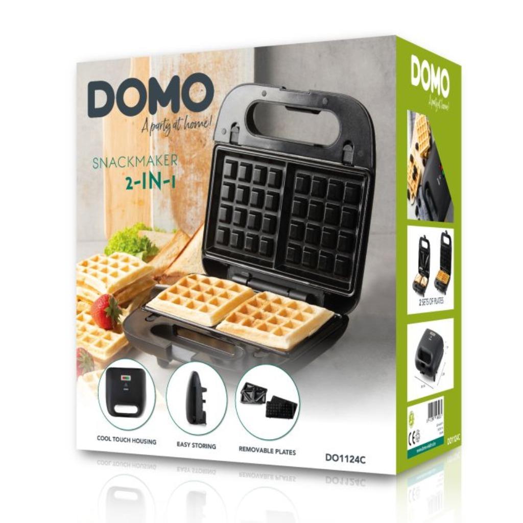 Machine à croques/gaufres DOMO DO1124C, Electroménager, Enlèvement ou Envoi, Plaques amovibles, Neuf