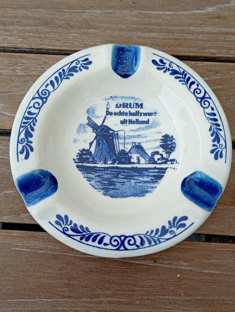 Vintage asbak DRUM tabak Delft, Ophalen of Verzenden