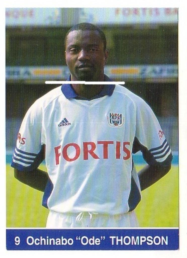 RSC Anderlecht/Photo 9 Ochinabo Thompson/RSCA, Collections, Articles de Sport & Football, Utilisé, Cartes de joueur, Envoi