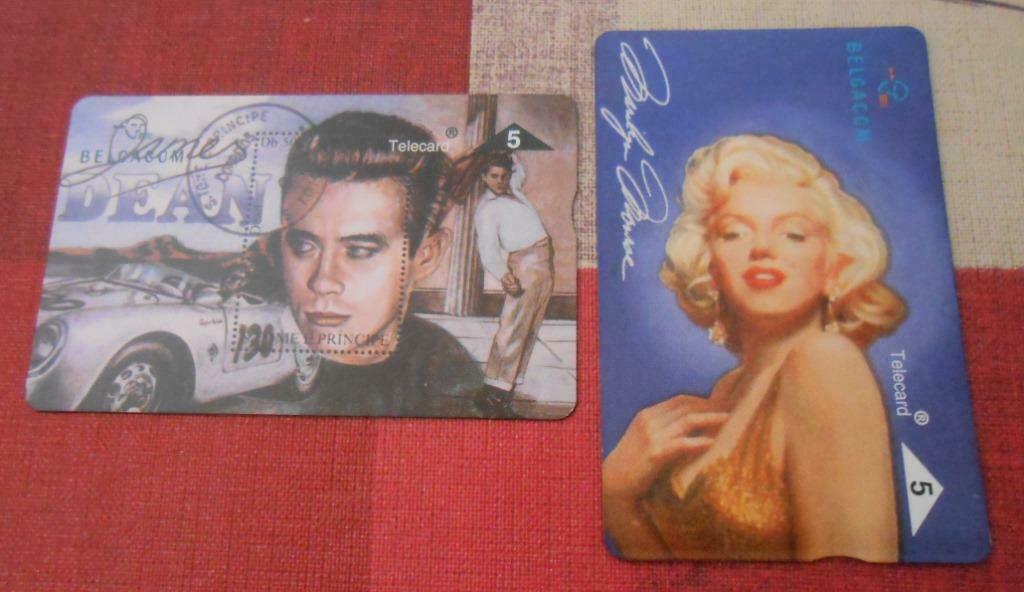 2 cartes de téléphones vedettes de cinéma - 5 euro la carte, Collections, Enlèvement ou Envoi