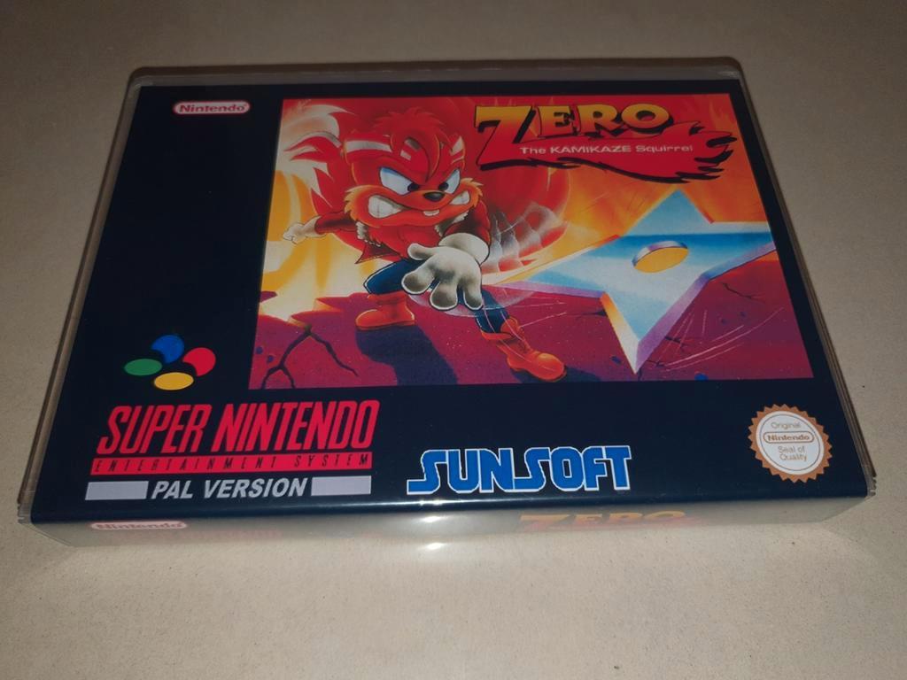 Zero The Kamikaze Squirrel SNES Game Case, Envoi, Comme neuf