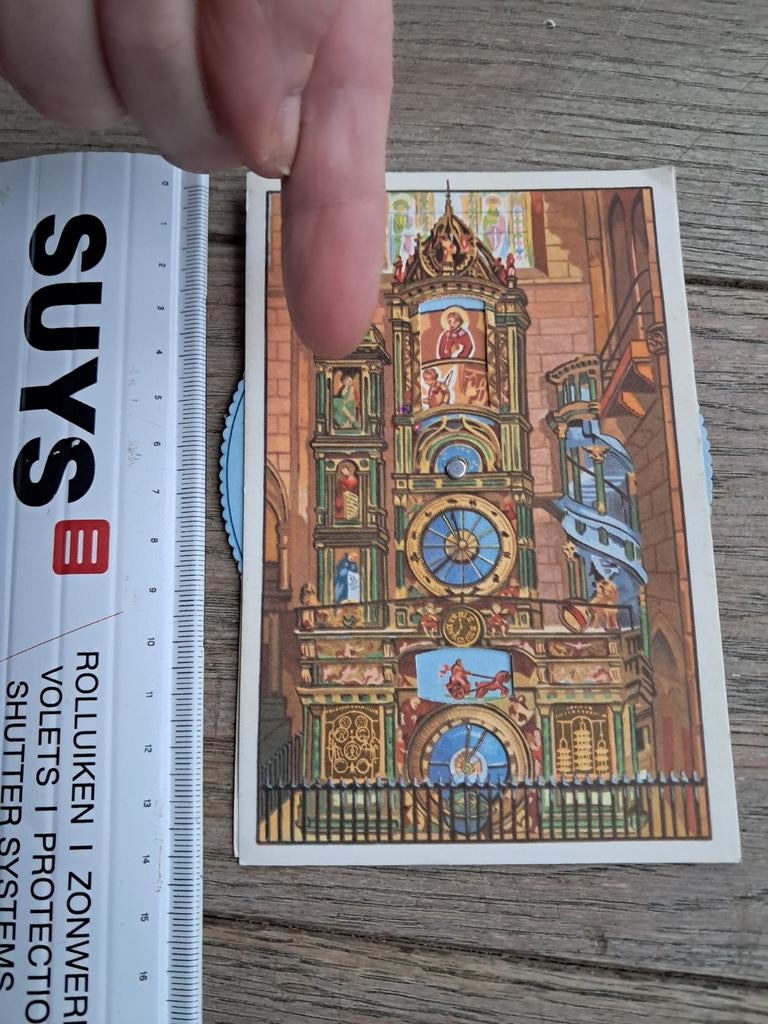 pk met draaiwiel :astronomische horloge, kathedraal Straatsb, Ophalen of Verzenden
