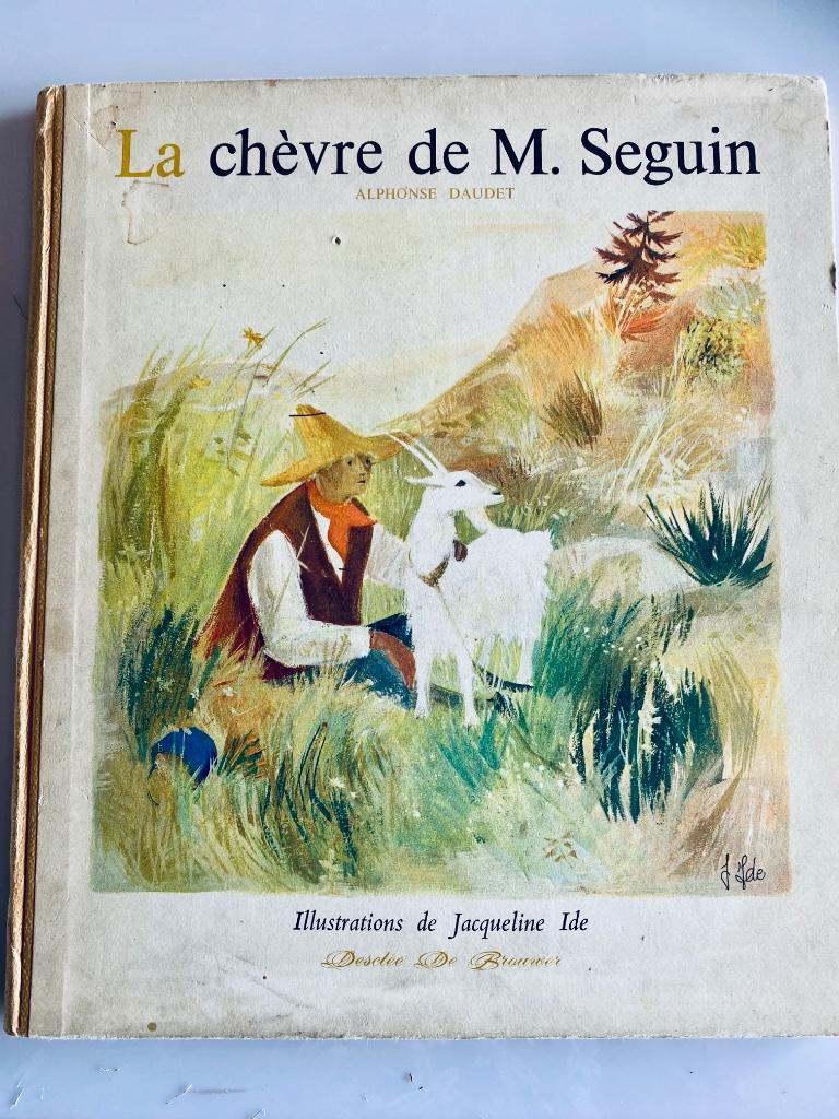 Heel oud boek: De geit van Mr Seguin + 45-toerenplaat, Boeken, Gelezen, Alphonse Daudet, Jongen of Meisje, Ophalen of Verzenden