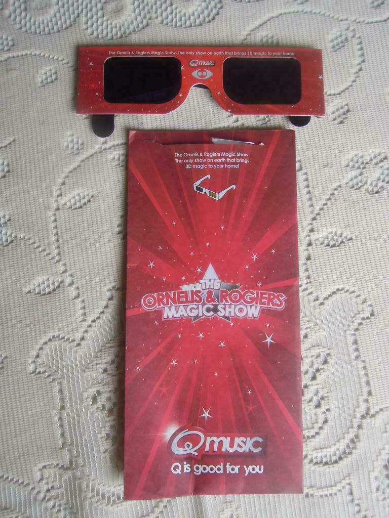 3D bril "q music" verzamelaar, Ophalen of Verzenden, Zo goed als nieuw