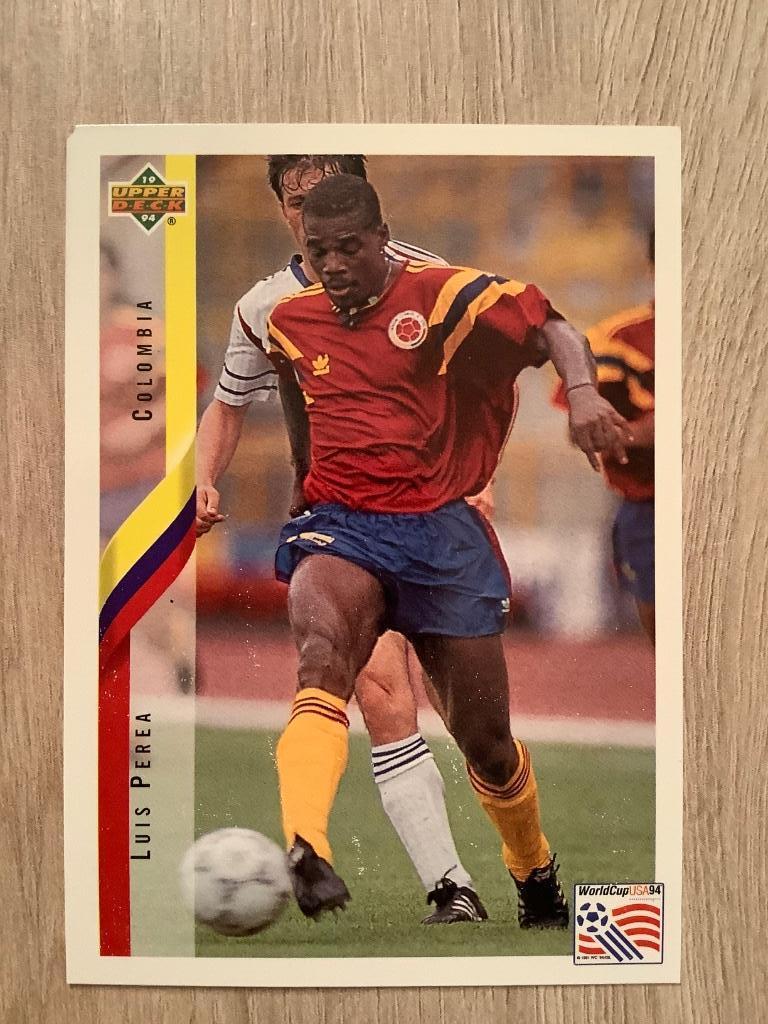 Luis Perea WK1994 Upper Deck Spelerskaart, Collections, Enlèvement ou Envoi, Comme neuf, Cartes de joueur