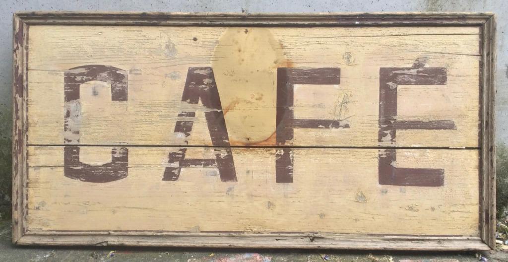 vintage cafe reclamebord begin 20ste E, Enlèvement ou Envoi