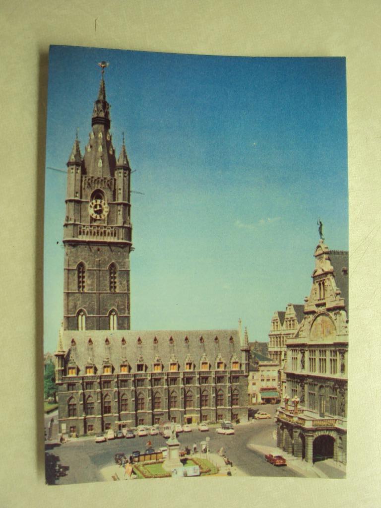 53892 - GENT - BELFORT EN KON. VLAAMSE SCHOUWBURG -2 FOTO'S, Verzenden
