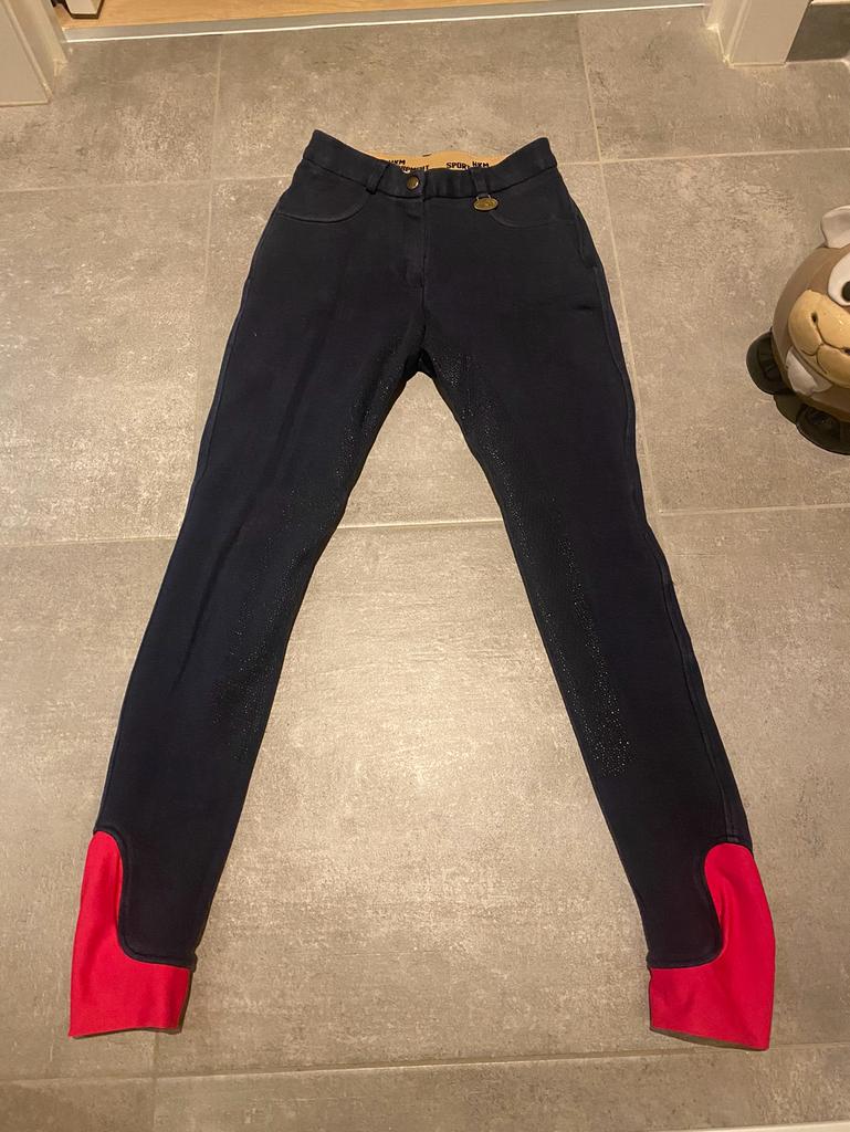 HKM Sports Equipment donkerblauwe rijbroek, Dieren en Toebehoren, Ophalen, Onderkleding, Zo goed als nieuw, Dames