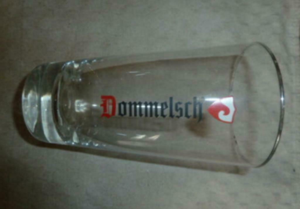 #H Bier glas DOMMELSCH " groot glas vorm ' boerke ' ", Collections, Verres & Petits Verres, Utilisé, Verre à bière, Enlèvement ou Envoi