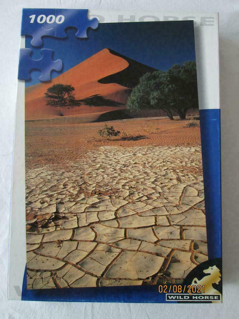 Puzzel 1000 stukjes - Afrika - De woestijn in Namibie, Hobby en Vrije tijd, Denksport en Puzzels, Zo goed als nieuw, Legpuzzel