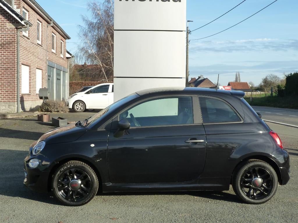 fiat 500, Auto's, Voorwielaandrijving, Leder en Stof, Zwart, 51 kW