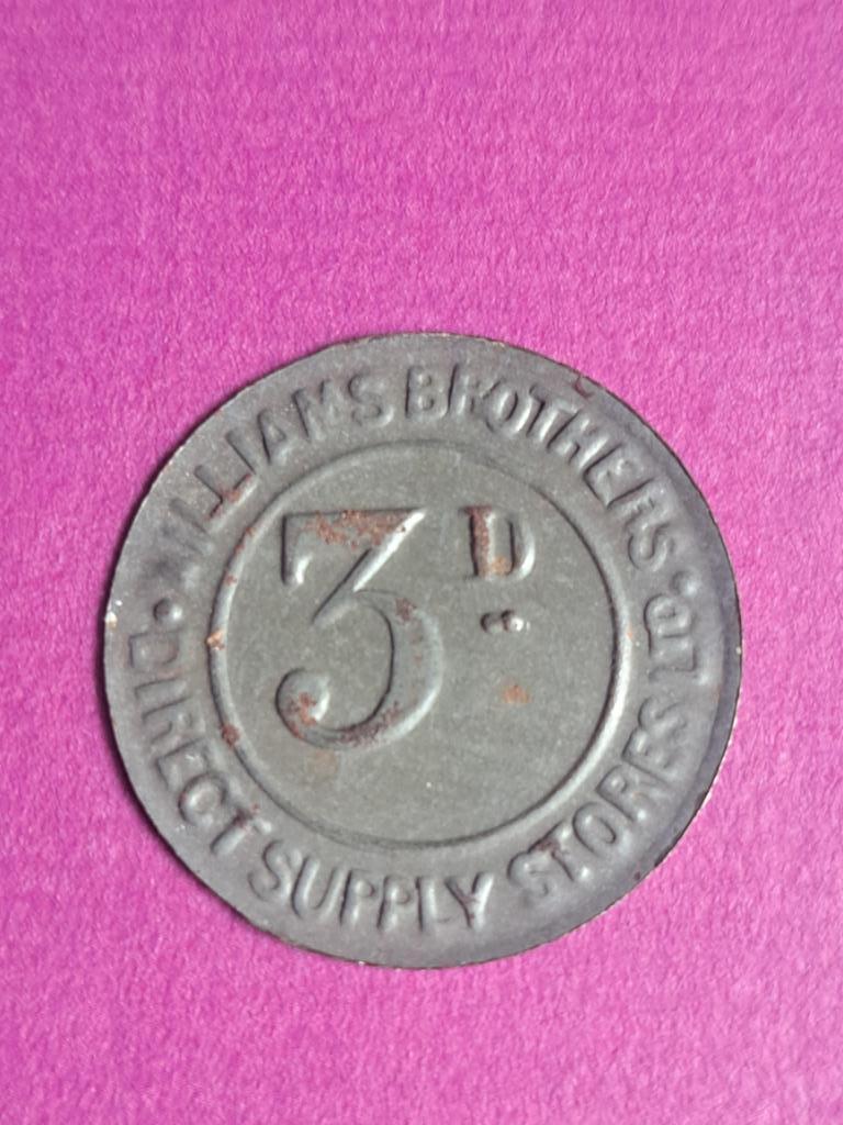 1910-1963 Angleterre Williams Direct Supply Store 3 pence, Envoi, Autres pays, Monnaie en vrac