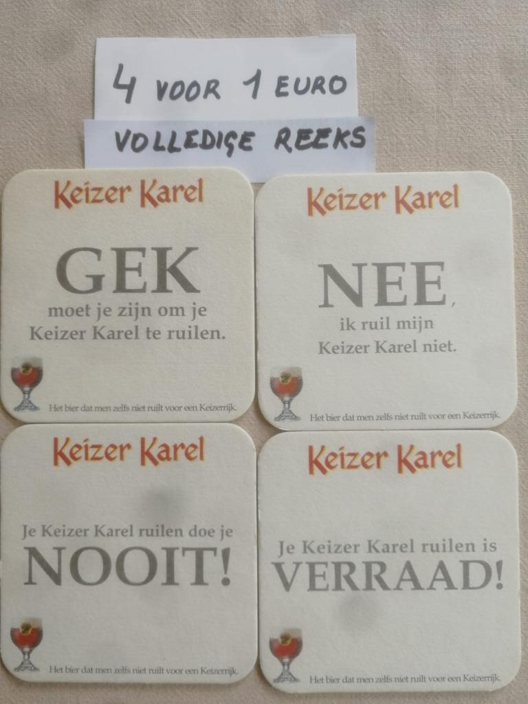 Volledige reeks bierviltjes Keizer Karel Primus - €1, Verzamelen, Biermerken, Ophalen of Verzenden, Viltje(s)