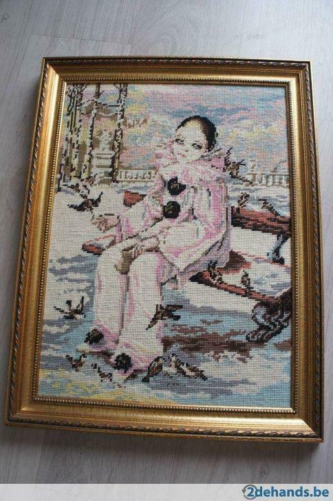 Gobelin "Pierrot", Hobby en Vrije tijd, Ophalen, Gebruikt