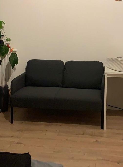 Canapé deux places Ikea gris foncé — comme neuf — Aartselaar, 75 à 100 cm, Moins de 150 cm, Comme neuf, Enlèvement