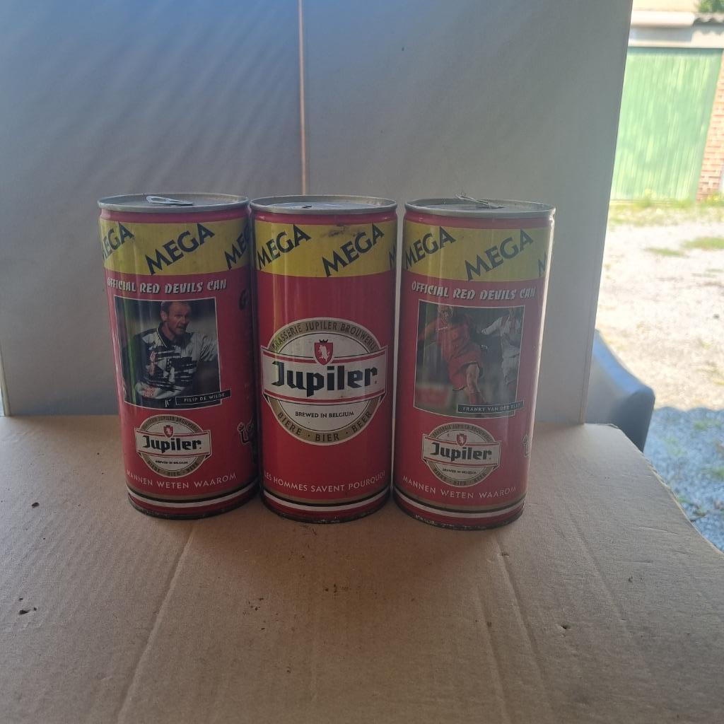 Mega Can Jupiler (modèle 3), Verzamelen, Ophalen of Verzenden, Gebruikt, Flesje(s), Jupiler