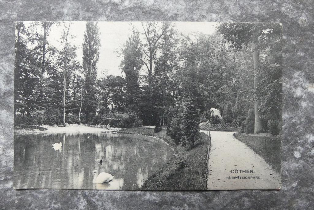 Postkaart 15/4/1909 Cöthen, Buchteichpark, Duitsland, Ophalen of Verzenden, Voor 1920, Gelopen, Duitsland